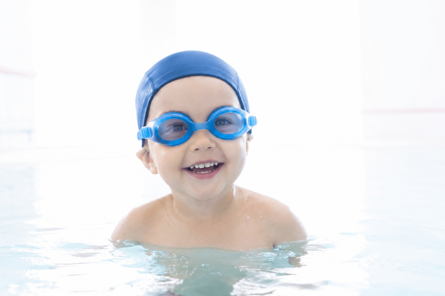 child in swimming class